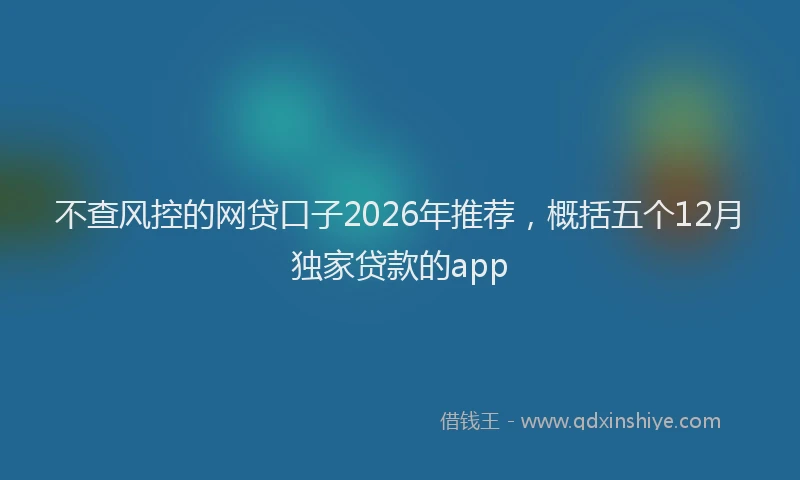 不查风控的网贷口子2026年推荐，概括五个12月独家贷款的app