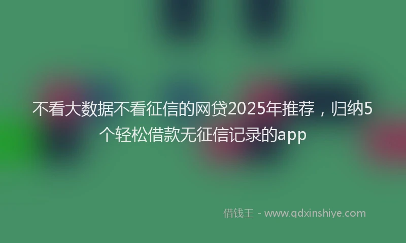 不看大数据不看征信的网贷2025年推荐，归纳5个轻松借款无征信记录的app