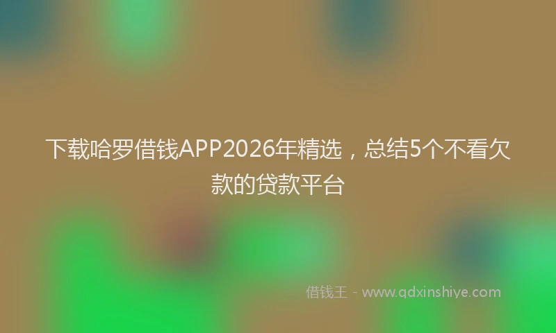 下载哈罗借钱APP2026年精选，总结5个不看欠款的贷款平台