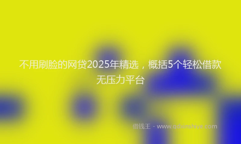 不用刷脸的网贷2025年精选，概括5个轻松借款无压力平台