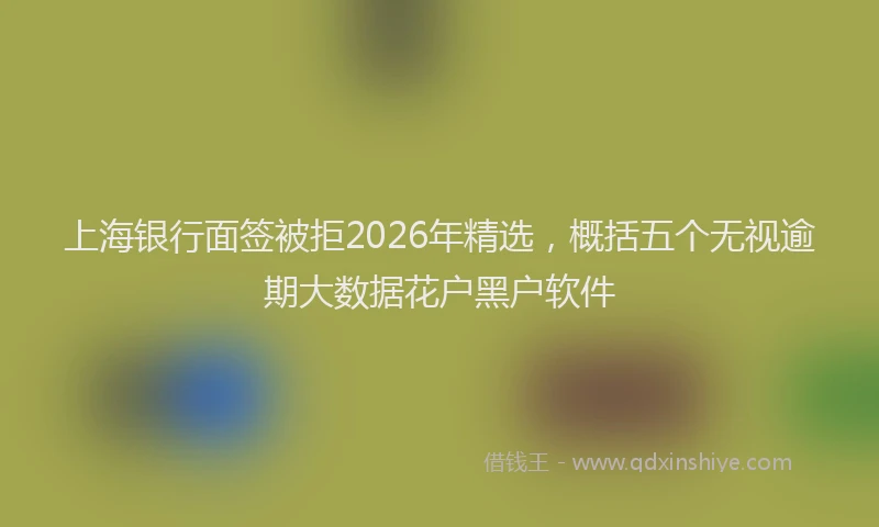 上海银行面签被拒2026年精选，概括五个无视逾期大数据花户黑户软件