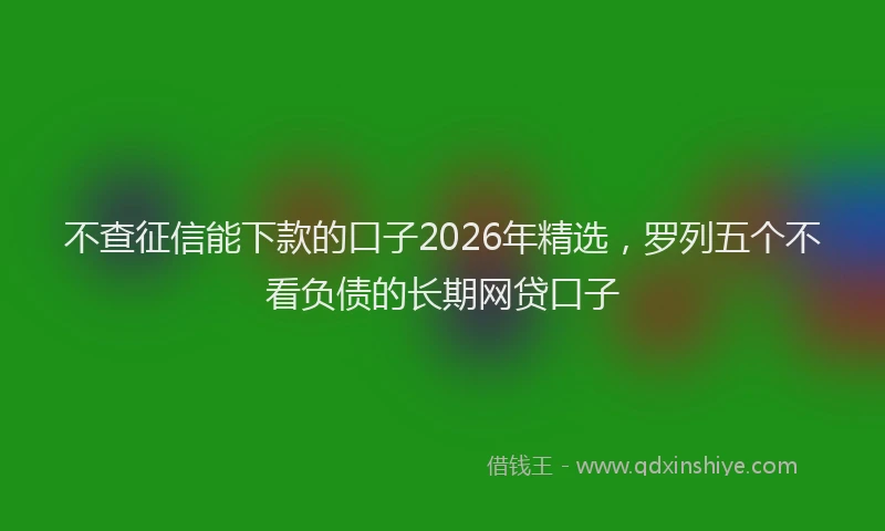 不查征信能下款的口子2026年精选，罗列五个不看负债的长期网贷口子