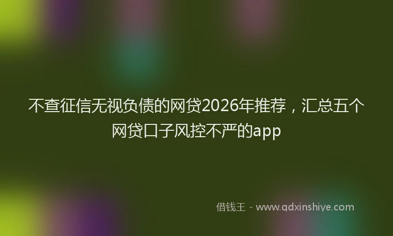 不查征信无视负债的网贷2026年推荐，汇总五个网贷口子风控不严的app