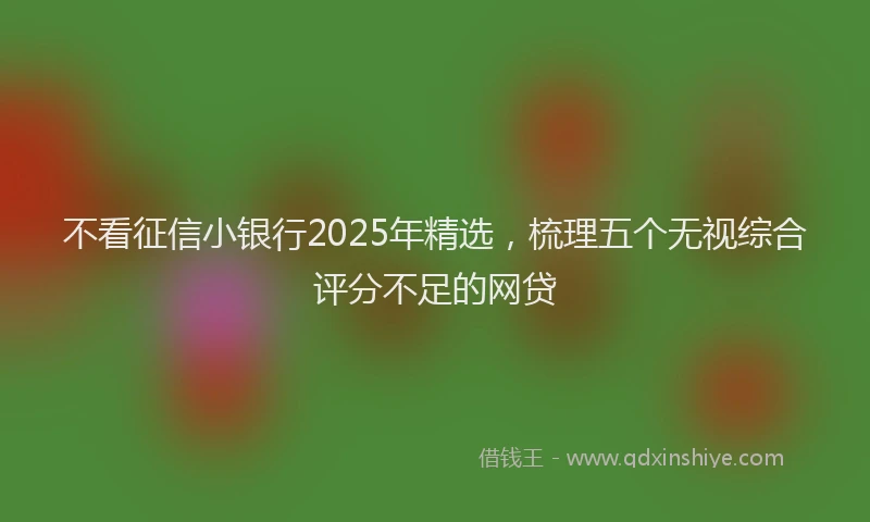 不看征信小银行2025年精选，梳理五个无视综合评分不足的网贷