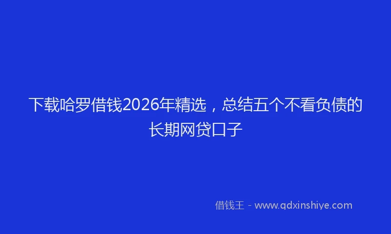 下载哈罗借钱2026年精选，总结五个不看负债的长期网贷口子