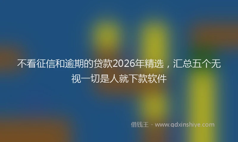 不看征信和逾期的贷款2026年精选，汇总五个无视一切是人就下款软件