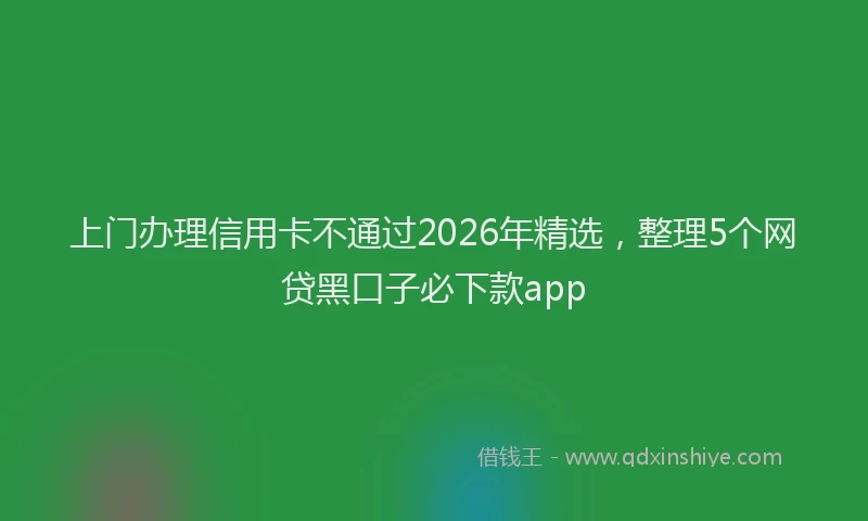 上门办理信用卡不通过2026年精选，整理5个网贷黑口子必下款app