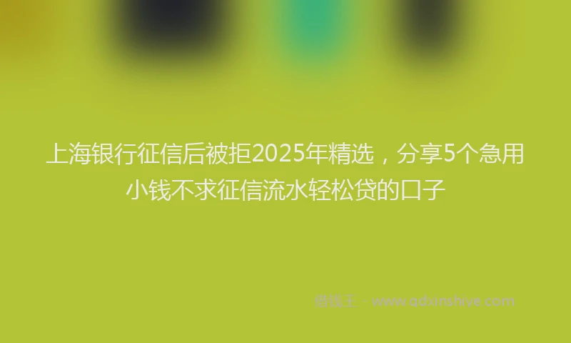 上海银行征信后被拒2025年精选，分享5个急用小钱不求征信流水轻松贷的口子