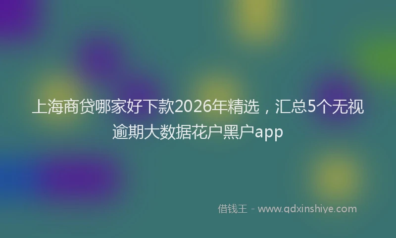上海商贷哪家好下款2026年精选，汇总5个无视逾期大数据花户黑户app