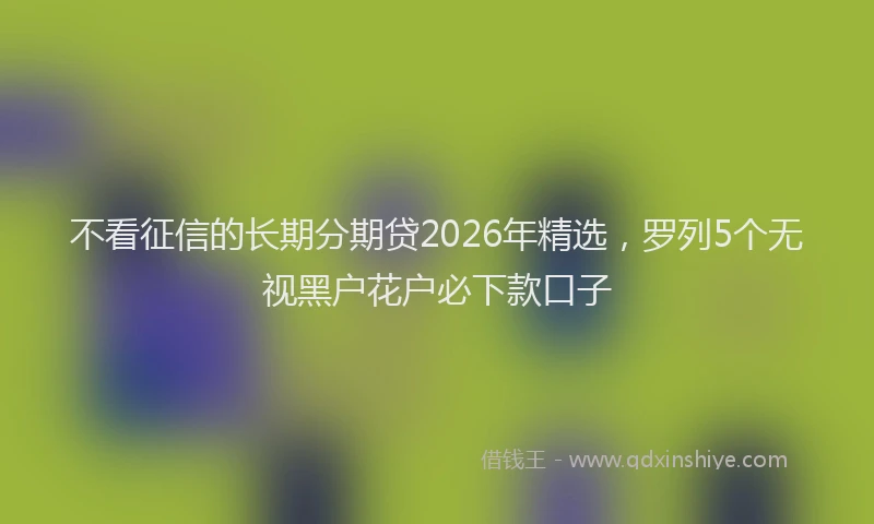 不看征信的长期分期贷2026年精选，罗列5个无视黑户花户必下款口子