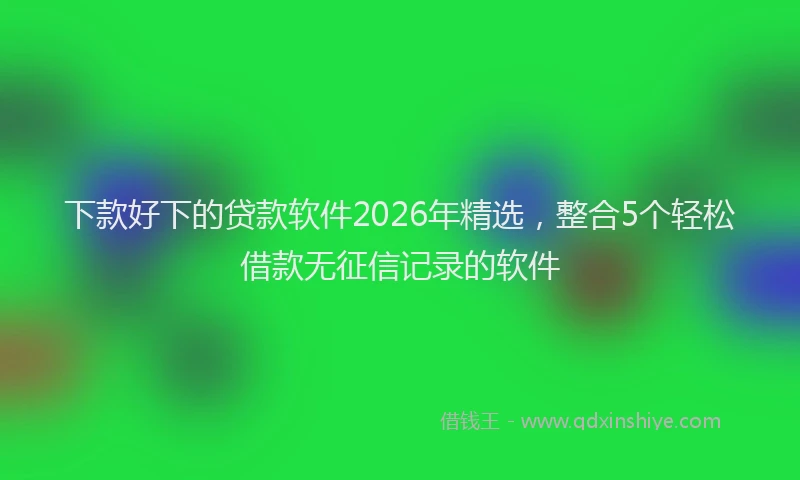 下款好下的贷款软件2026年精选，整合5个轻松借款无征信记录的软件