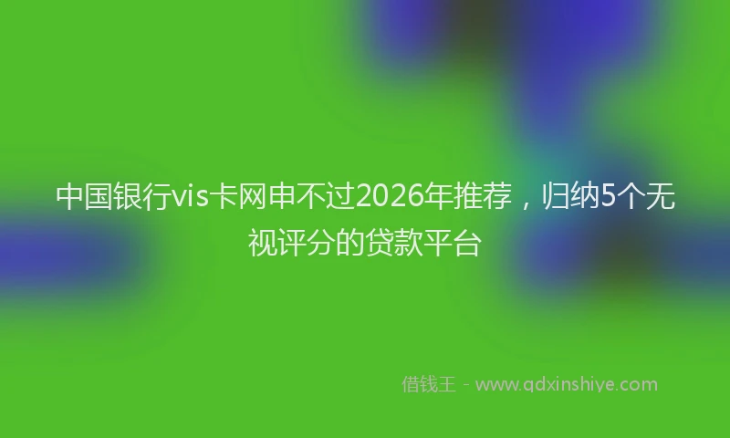 中国银行vis卡网申不过2026年推荐，归纳5个无视评分的贷款平台
