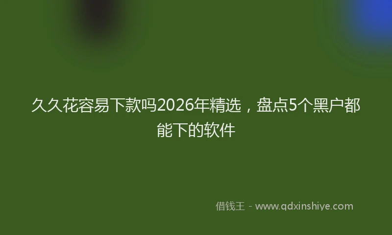 久久花容易下款吗2026年精选，盘点5个黑户都能下的软件