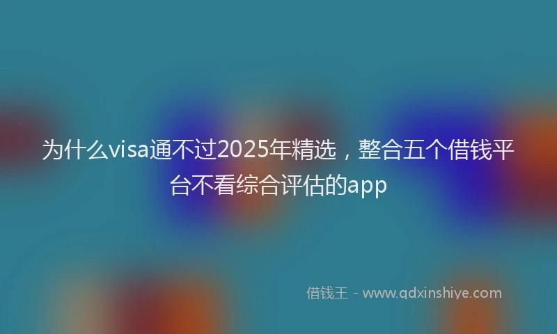 为什么visa通不过2025年精选，整合五个借钱平台不看综合评估的app