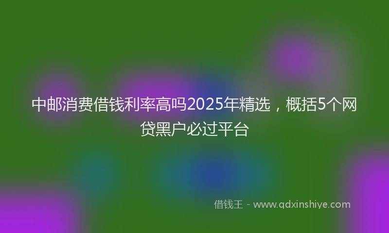 中邮消费借钱利率高吗2025年精选，概括5个网贷黑户必过平台