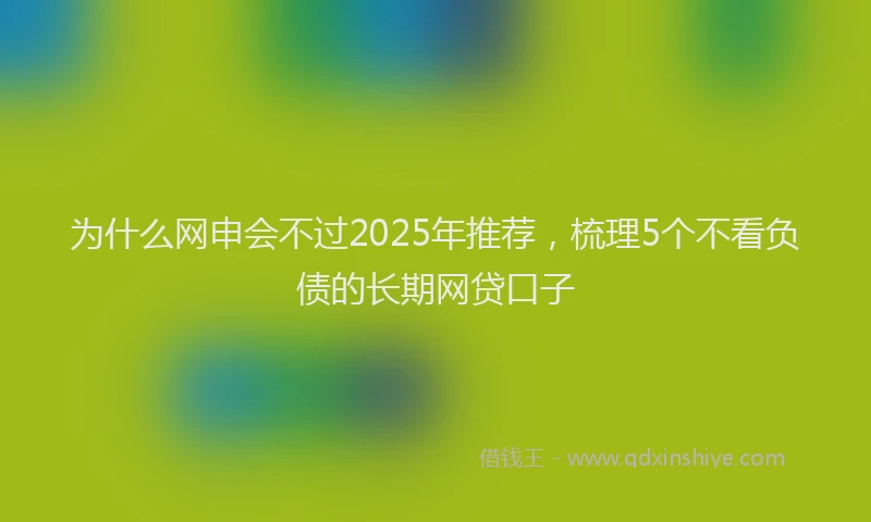 为什么网申会不过2025年推荐，梳理5个不看负债的长期网贷口子