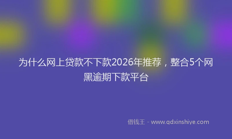 为什么网上贷款不下款2026年推荐，整合5个网黑逾期下款平台