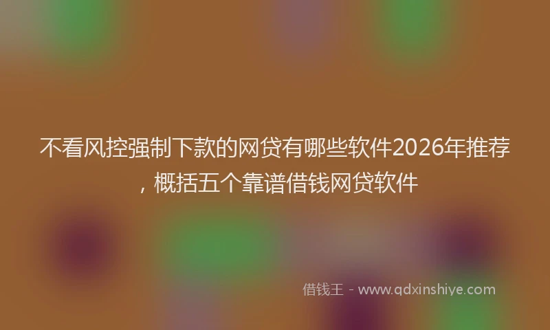 不看风控强制下款的网贷有哪些软件2026年推荐,概括五个靠谱借钱网贷软件