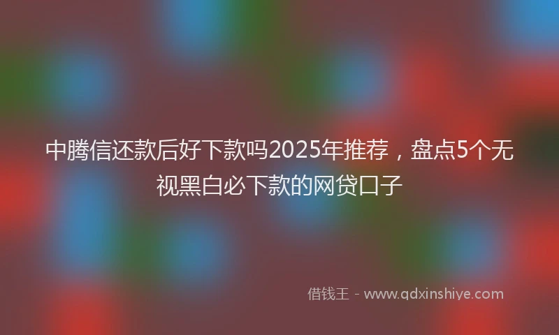 中腾信还款后好下款吗2025年推荐，盘点5个无视黑白必下款的网贷口子