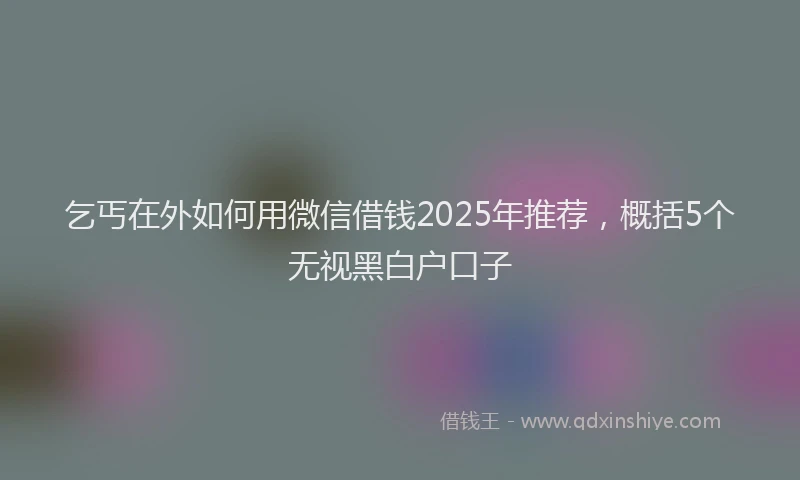 乞丐在外如何用微信借钱2025年推荐，概括5个无视黑白户口子