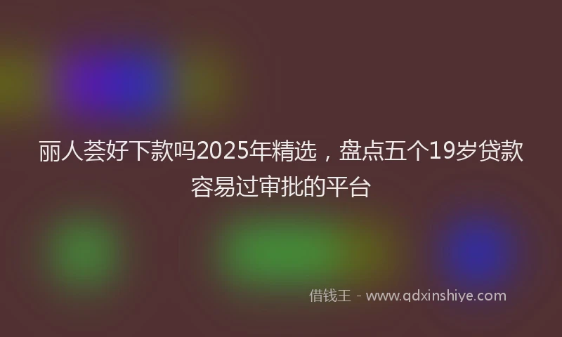 丽人荟好下款吗2025年精选，盘点五个19岁贷款容易过审批的平台