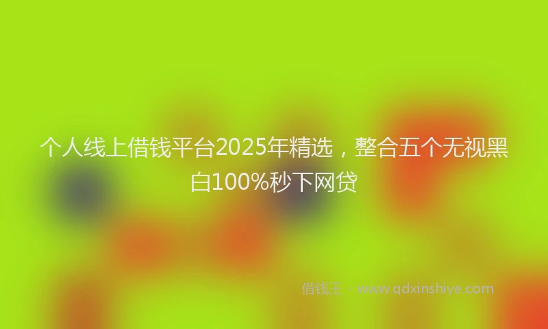 个人线上借钱平台2025年精选，整合五个无视黑白100%秒下网贷
