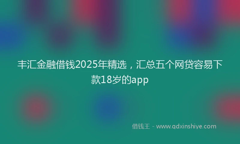 丰汇金融借钱2025年精选,汇总五个网贷容易下款18岁的app