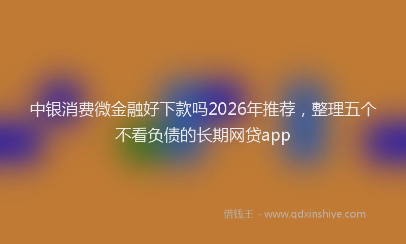 中银消费微金融好下款吗2026年推荐，整理五个不看负债的长期网贷app