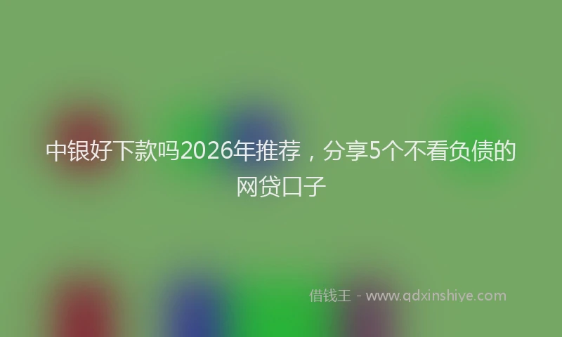 中银好下款吗2026年推荐,分享5个不看负债的网贷口子