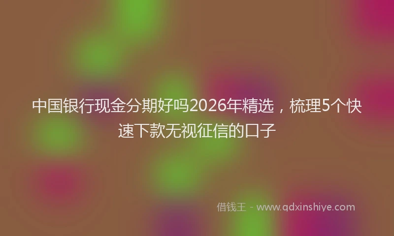 中国银行现金分期好吗2026年精选，梳理5个快速下款无视征信的口子