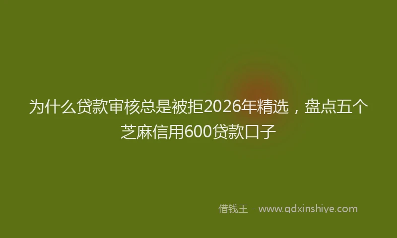为什么贷款审核总是被拒2026年精选，盘点五个芝麻信用600贷款口子