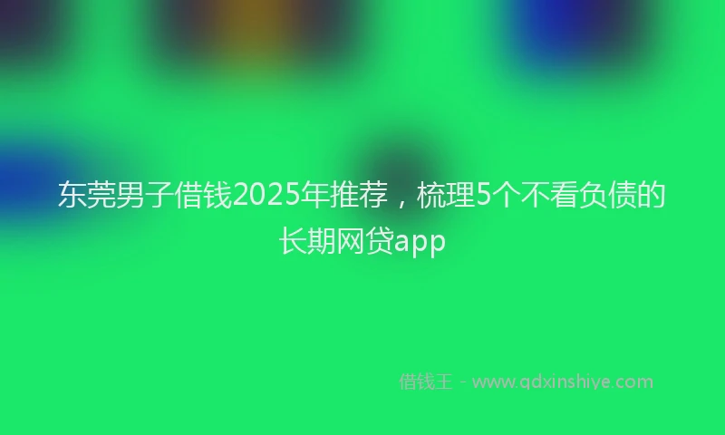 东莞男子借钱2025年推荐,梳理5个不看负债的长期网贷app