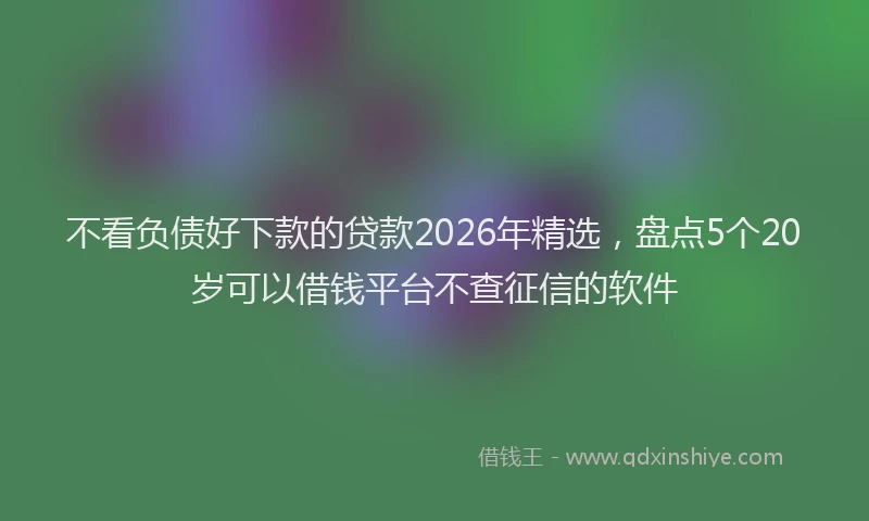 不看负债好下款的贷款2026年精选,盘点5个20岁可以借钱平台不查征信的软件