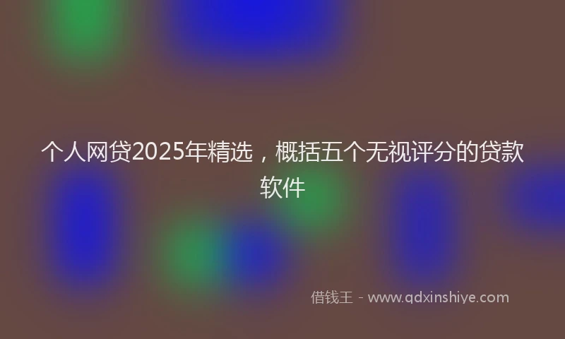 个人网贷2025年精选，概括五个无视评分的贷款软件
