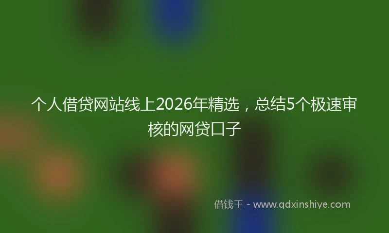 个人借贷网站线上2026年精选，总结5个极速审核的网贷口子