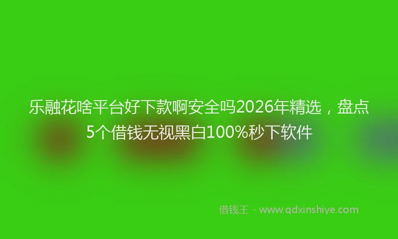 乐融花啥平台好下款啊安全吗2026年精选，盘点5个借钱无视黑白100%秒下软件
