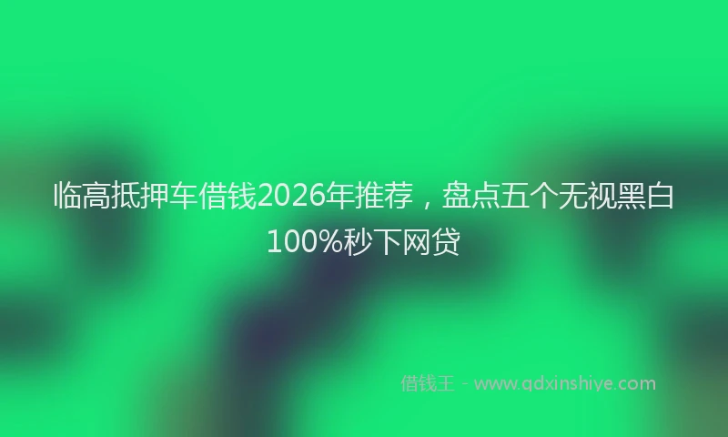 临高抵押车借钱2026年推荐，盘点五个无视黑白100%秒下网贷