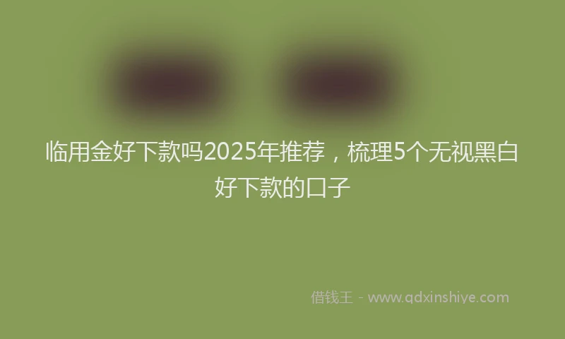 临用金好下款吗2025年推荐，梳理5个无视黑白好下款的口子