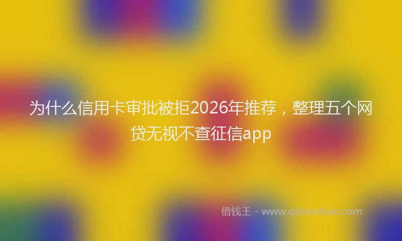 为什么信用卡审批被拒2026年推荐，整理五个网贷无视不查征信app