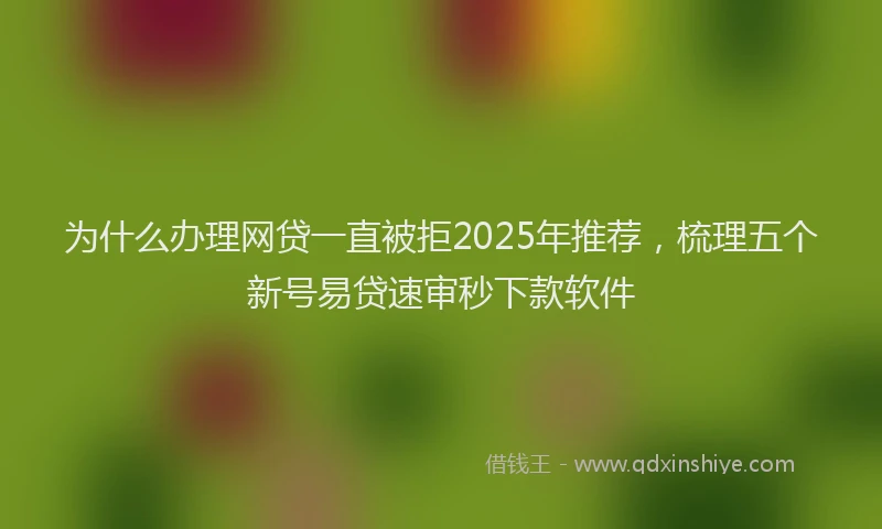 为什么办理网贷一直被拒2025年推荐,梳理五个新号易贷速审秒下款软件