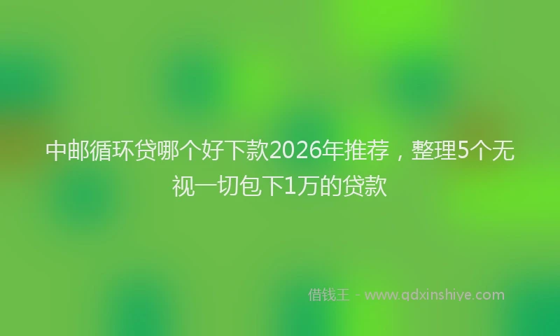 中邮循环贷哪个好下款2026年推荐,整理5个无视一切包下1万的贷款