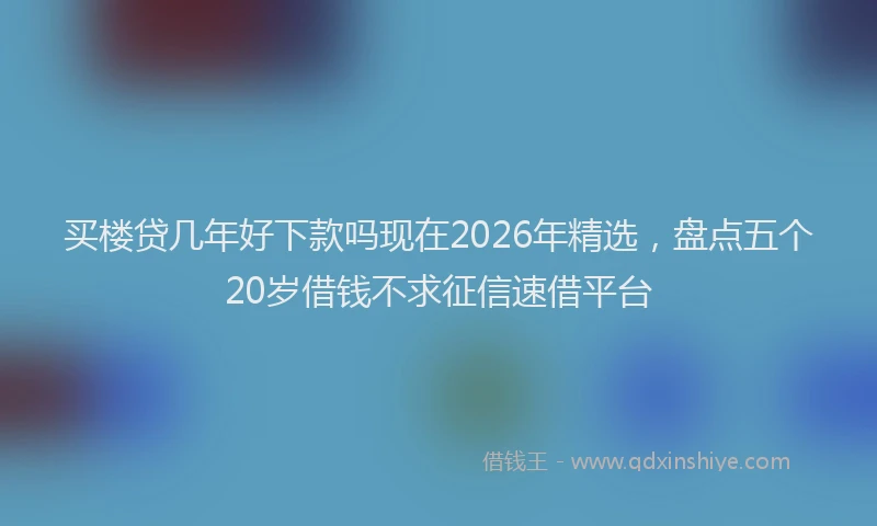 买楼贷几年好下款吗现在2026年精选，盘点五个20岁借钱不求征信速借平台
