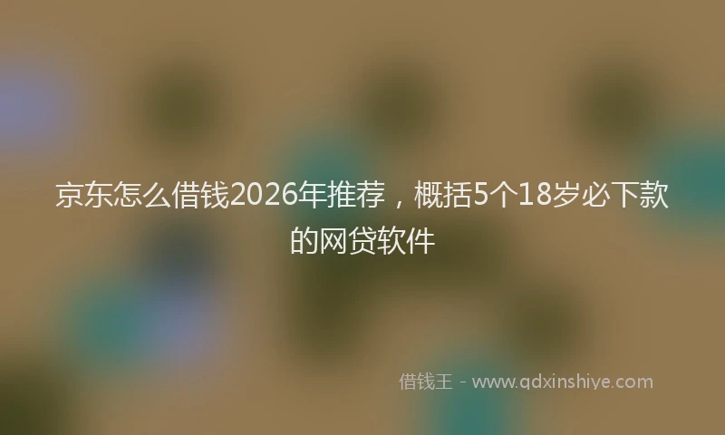 京东怎么借钱2026年推荐，概括5个18岁必下款的网贷软件
