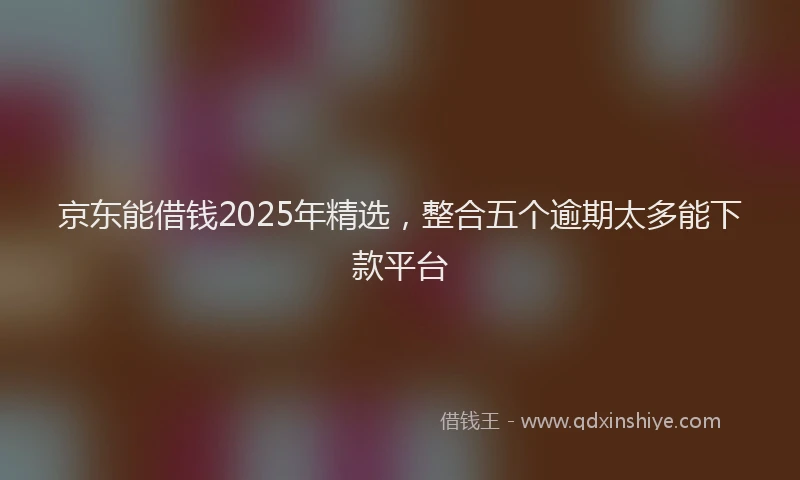京东能借钱2025年精选，整合五个逾期太多能下款平台