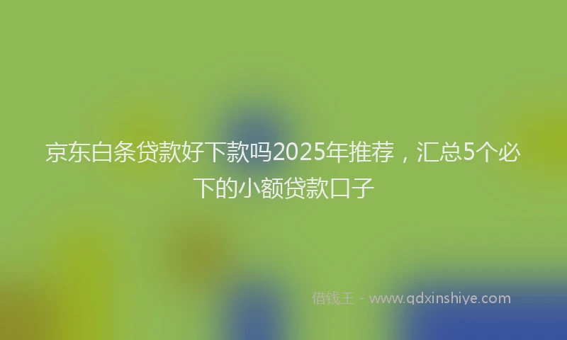 京东白条贷款好下款吗2025年推荐，汇总5个必下的小额贷款口子