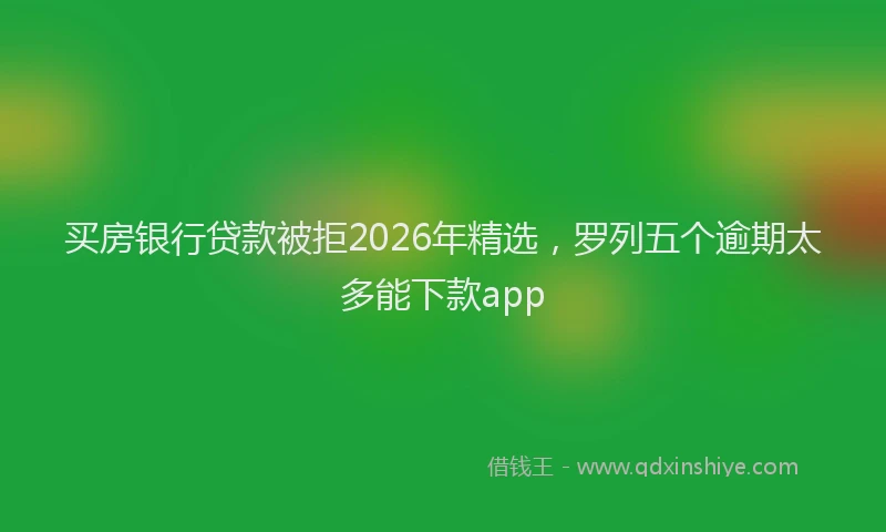 买房银行贷款被拒2026年精选，罗列五个逾期太多能下款app