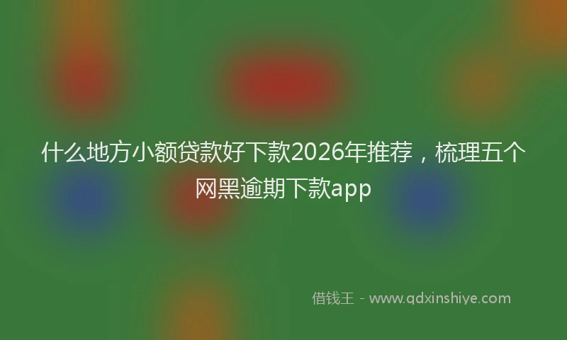 什么地方小额贷款好下款2026年推荐，梳理五个网黑逾期下款app