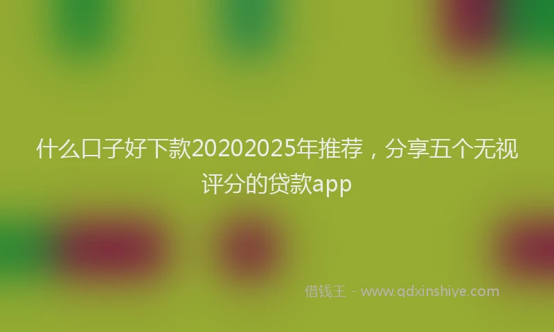 什么口子好下款20202025年推荐,分享五个无视评分的贷款app