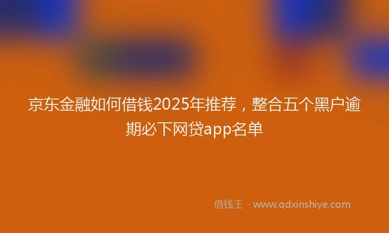 京东金融如何借钱2025年推荐，整合五个黑户逾期必下网贷app名单