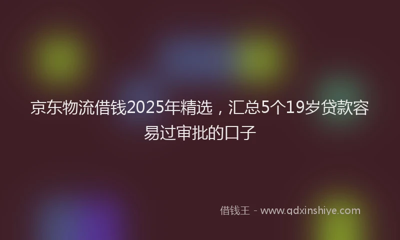 京东物流借钱2025年精选，汇总5个19岁贷款容易过审批的口子
